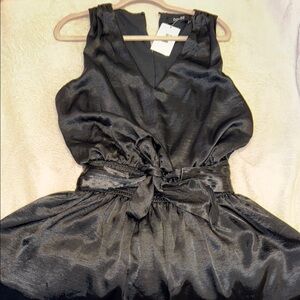 DO+BE Black V-Neck Fit and Flare Mini Dress NWT